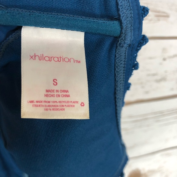 Xhilaration Blue Knitted Swimsuit Bikini Top Small - Picture 2 of 3